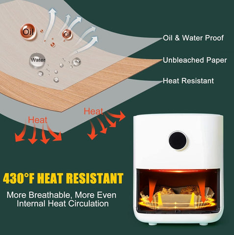 MUOOMU air fryer liner camping-friendly and portable for outdoor meals.