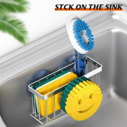 MURLONG sponge holder with suction cup for flexible wall mounting in the kitchen.