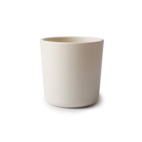 Mushie ivory cups with lightweight design for easy handling by toddlers.
