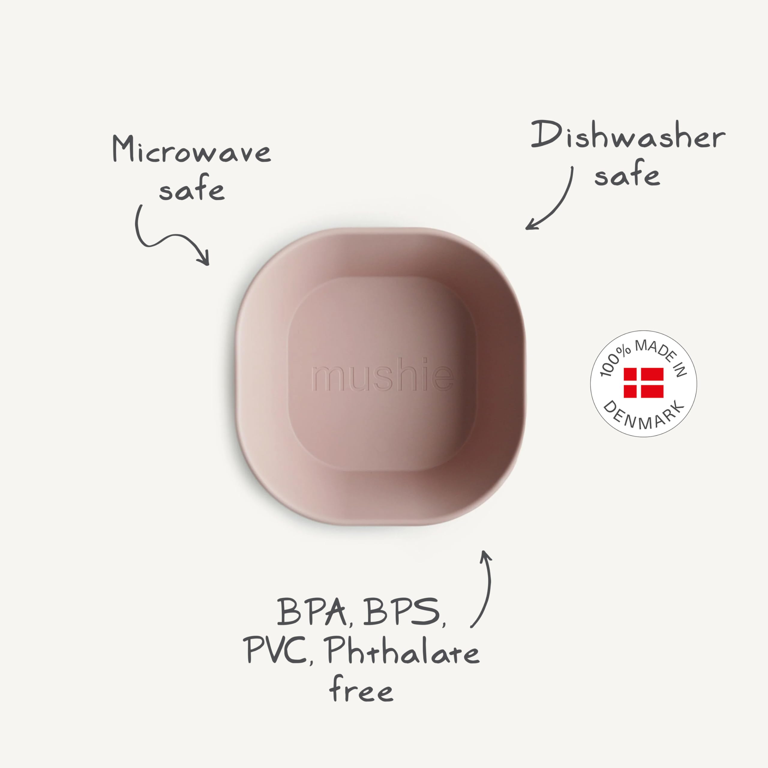 Mushie ivory 2pk offers safe, stylish feeding options.