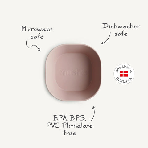 Mushie ivory 2pk offers safe, stylish feeding options.