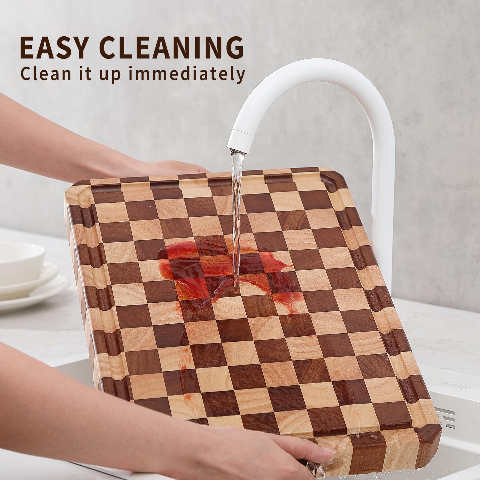Musifan Acacia cutting board ideal for meat, cheese, fruits and more.