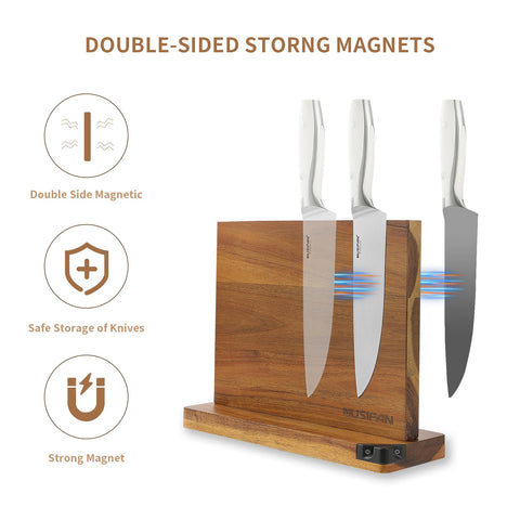 Musifan cutlery display stand on countertop for organized knives