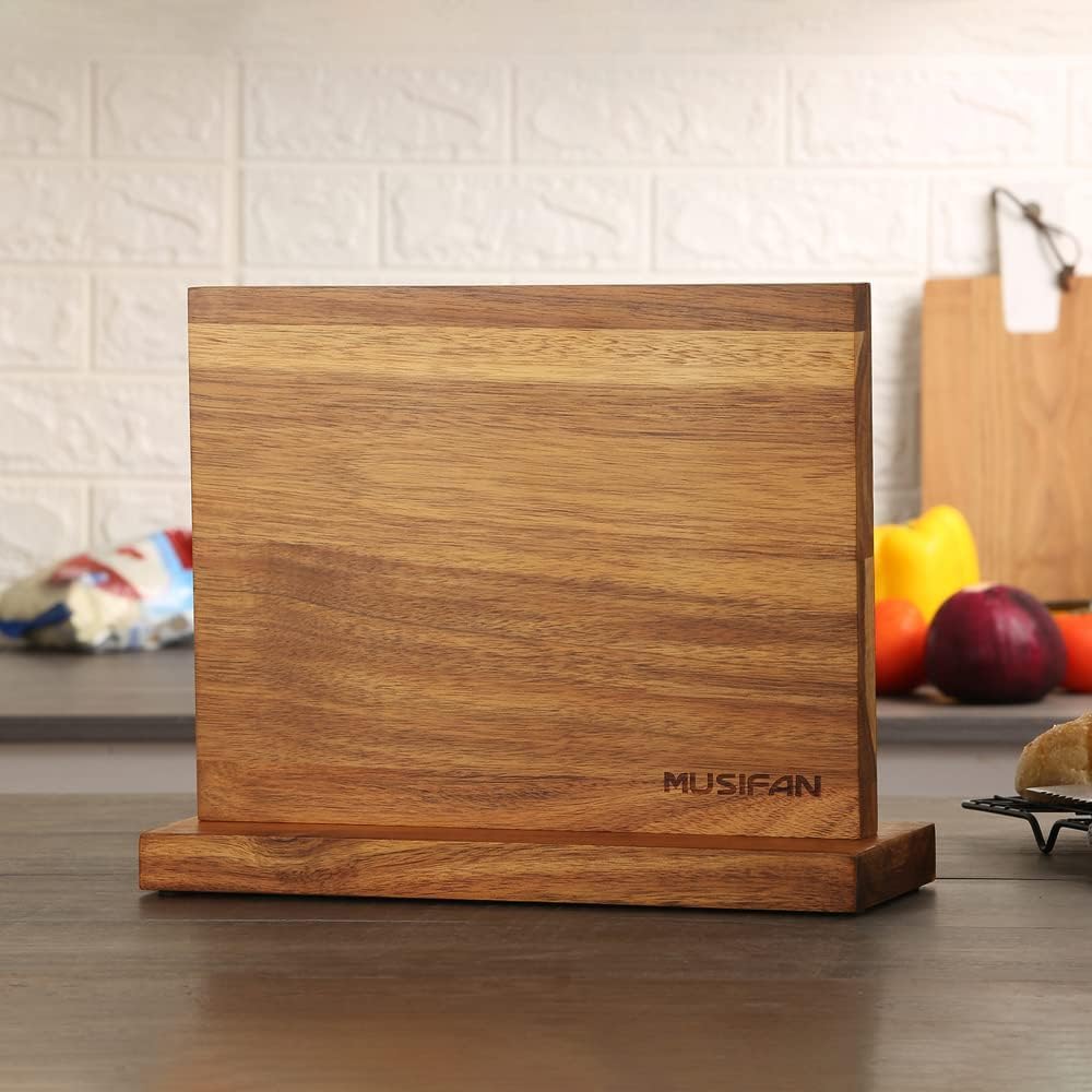 Musifan cutlery display stand neatly presents knives for quick selection.