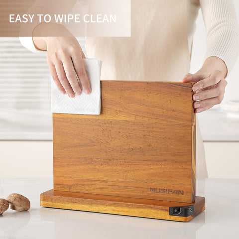 Musifan magnetic knife holder stability base prevents tipping