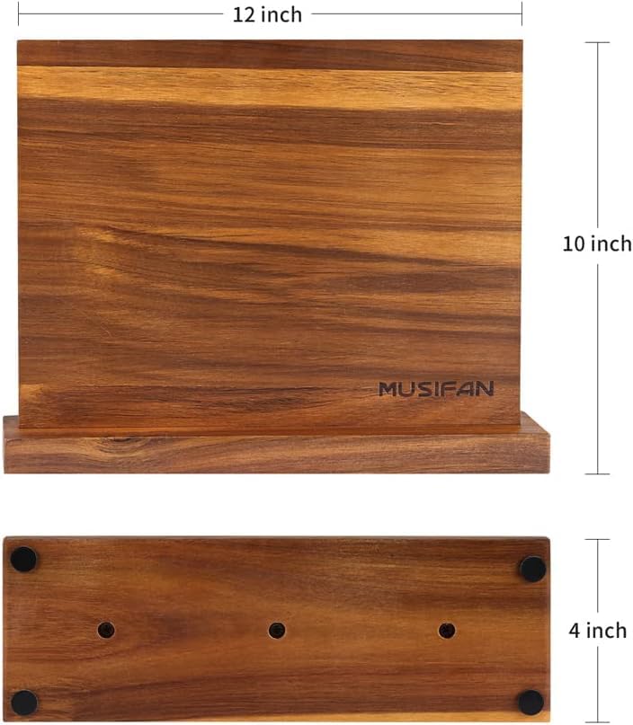 Musifan non-slip foot pad keeps the knife block steady on a kitchen counter.