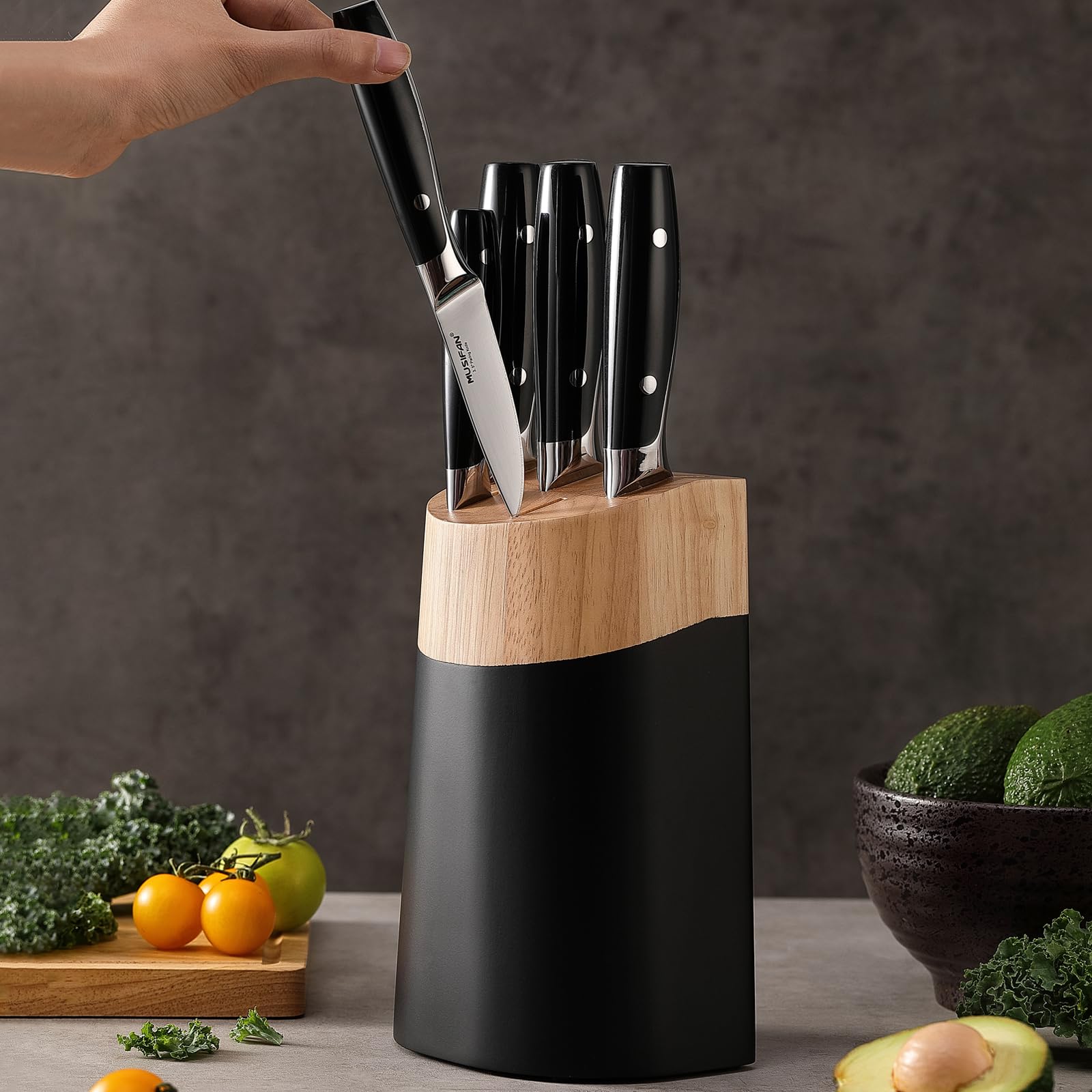 Musifan stainless steel knife blades delivering lasting sharpness for precise slicing.