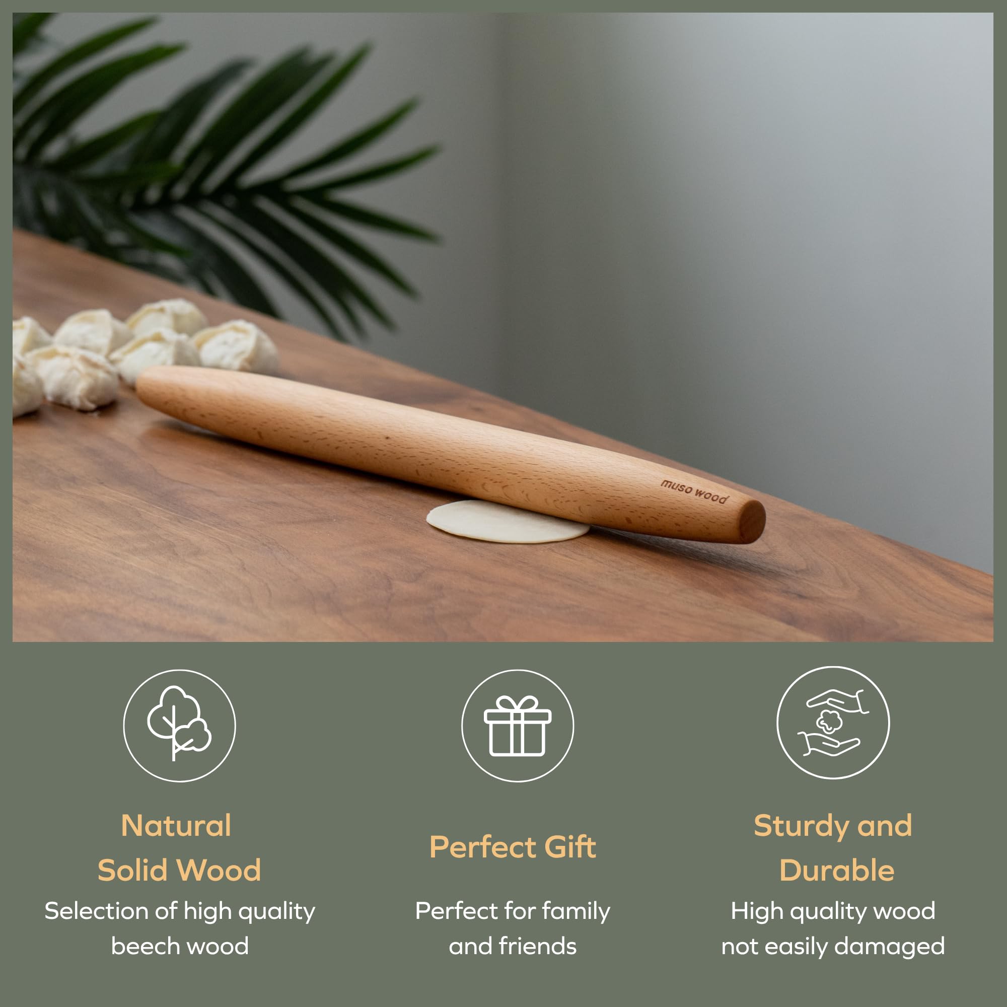 Muso Wood durable kitchen tool for everyday baking sessions
