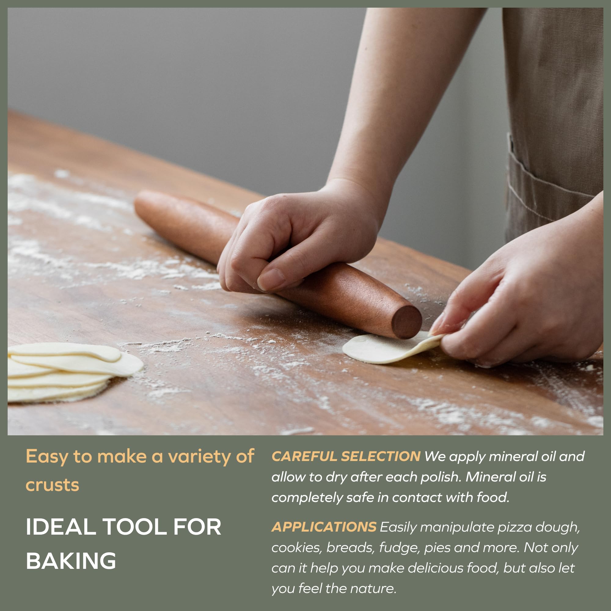 Muso Wood Sapele rolling pin perfect for fondant work