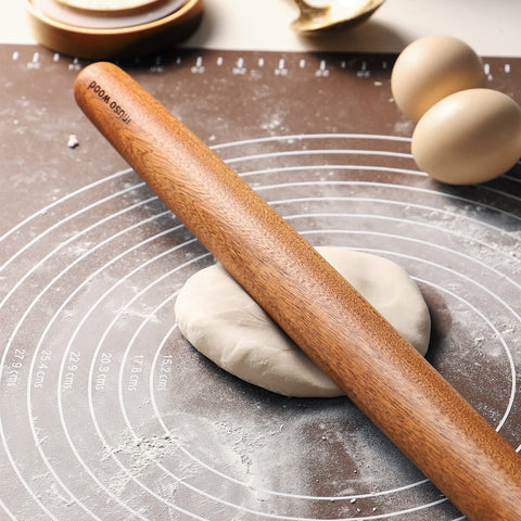 Muso Wood Sapele rolling pin with tapered ends for easy handling