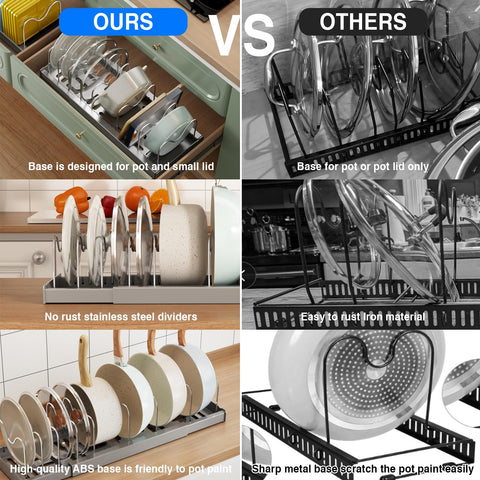 Mustorn adjustable stainless steel dividers keep pans securely spaced