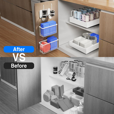 Mustorn cabinet door organizer with screws provides sturdy mounting