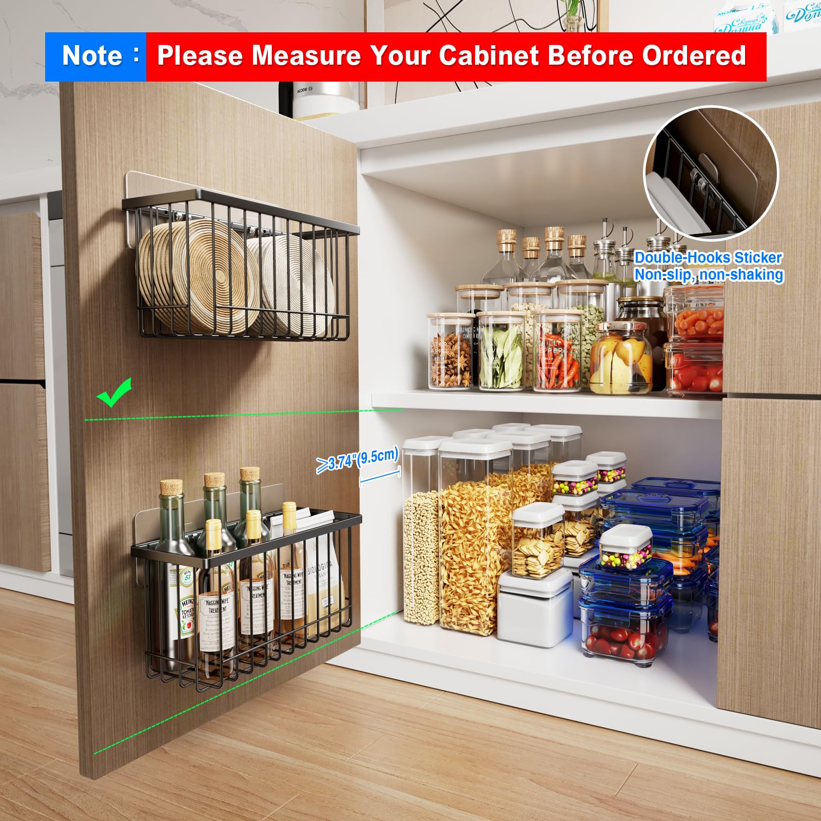 Mustorn lid holder for cabinet keeps Tupperware and Pyrex lids within reach