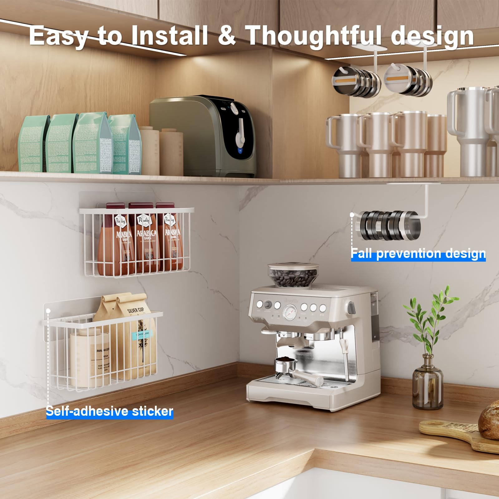 Mustorn spice jars storage baskets reduce pantry clutter