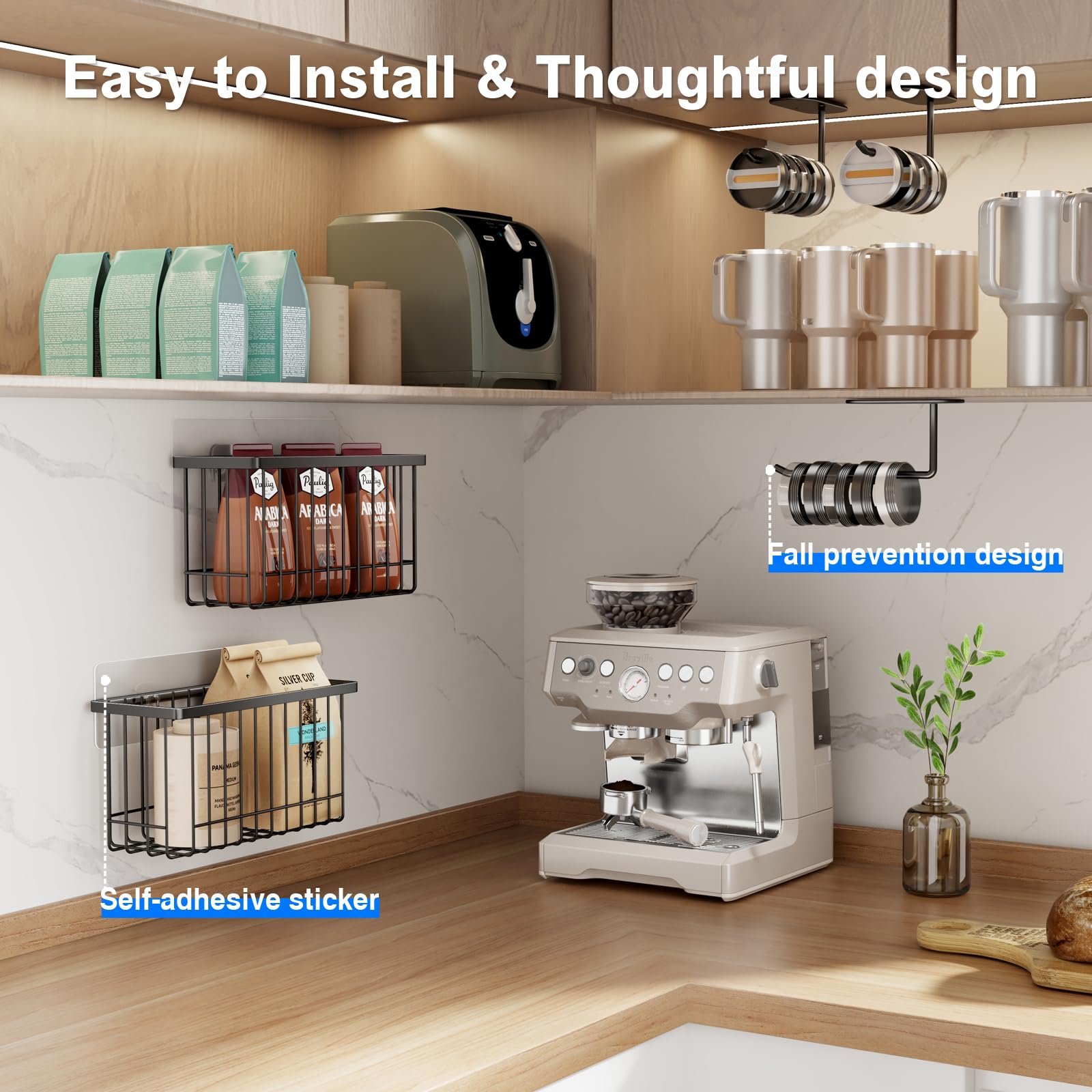 Mustorn tumbler lid organizer holds Yeti and Stanley lids neatly