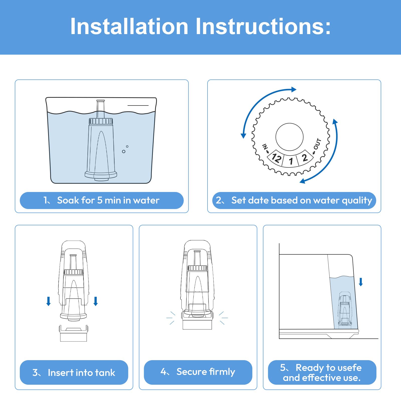 Mutital natural-material activated-carbon filter — coconut shell carbon for better water flavor.