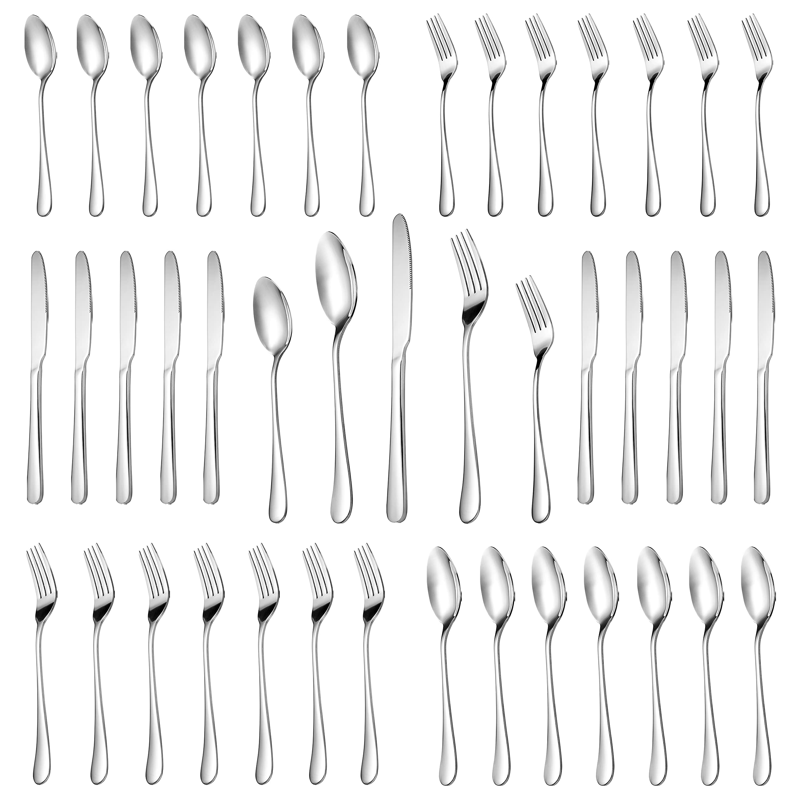 MUTNITT 30-piece set: dinner forks with mirror polish for everyday dining.