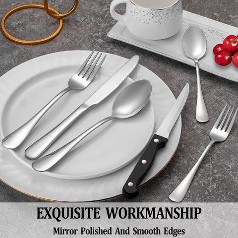 Mutnitt dinner spoons closeup shows smooth bowls ideal for soups and desserts.