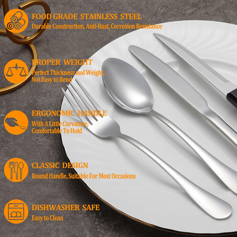 Mutnitt mirror-polished dinner forks closeup demonstrates elegant shine for refined table settings.