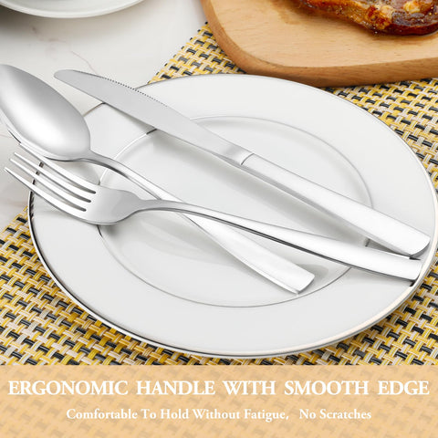 MUTNITT six dessert spoons with smooth edges for safety