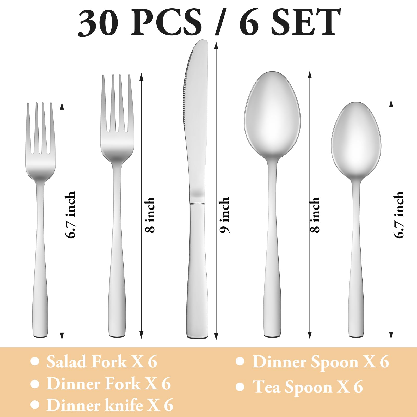MUTNITT six dinner spoons with balanced weight for comfortable meals