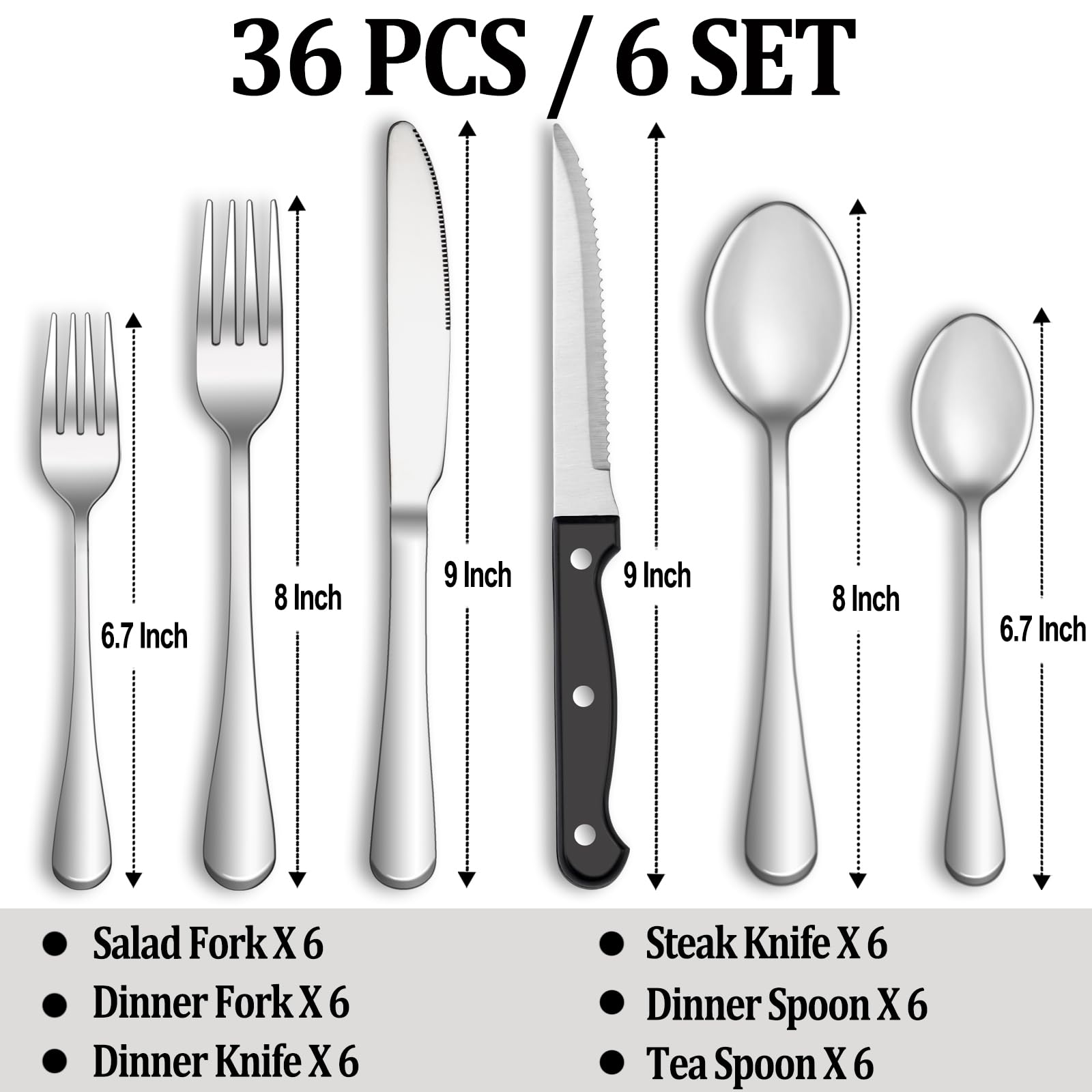 Mutnitt steak knives closeup highlights sharp edge and balanced handle for comfortable dining.