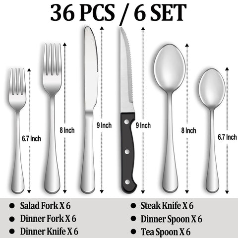 Mutnitt steak knives closeup highlights sharp edge and balanced handle for comfortable dining.