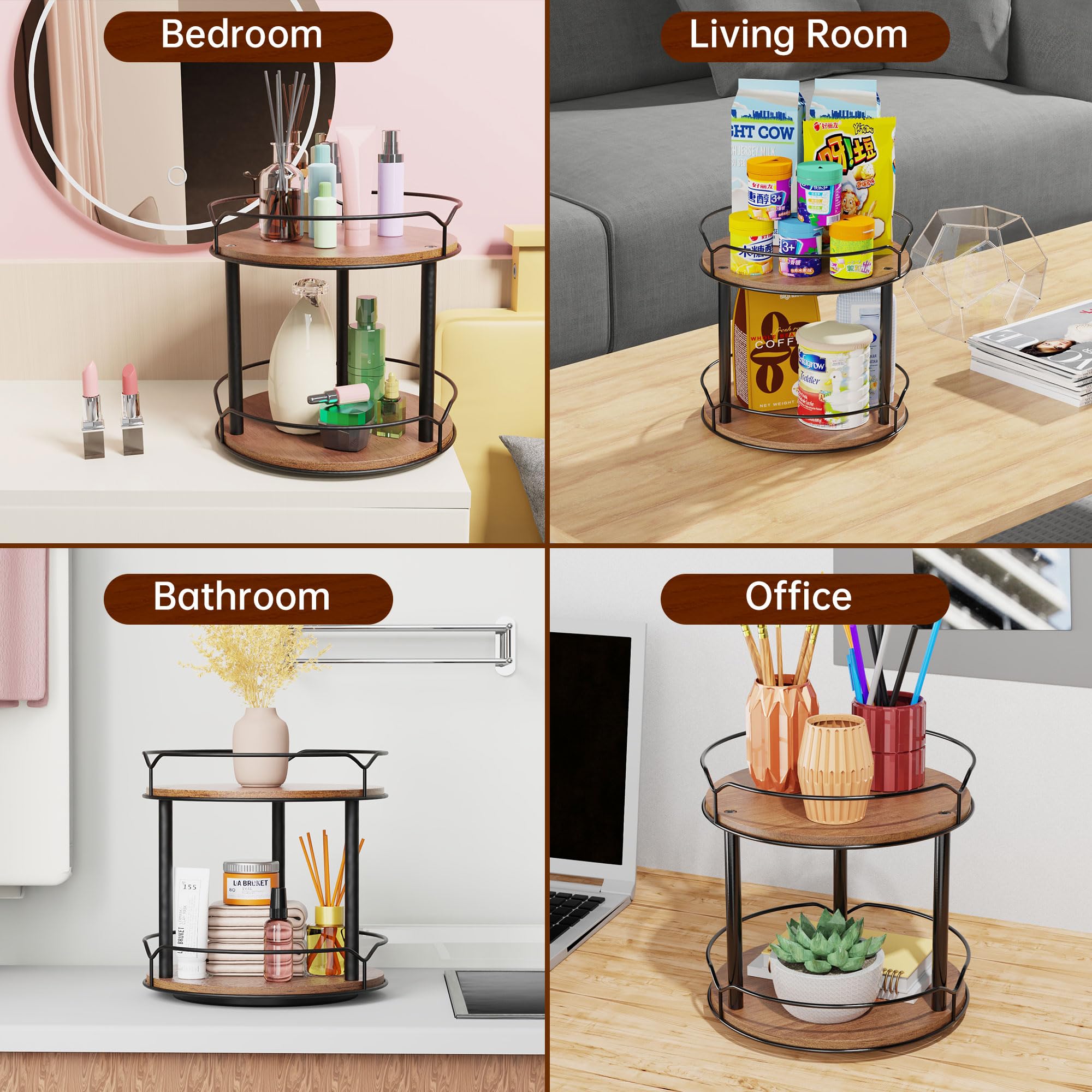 MUTUALUS dining table accessory rotating tray for condiments.
