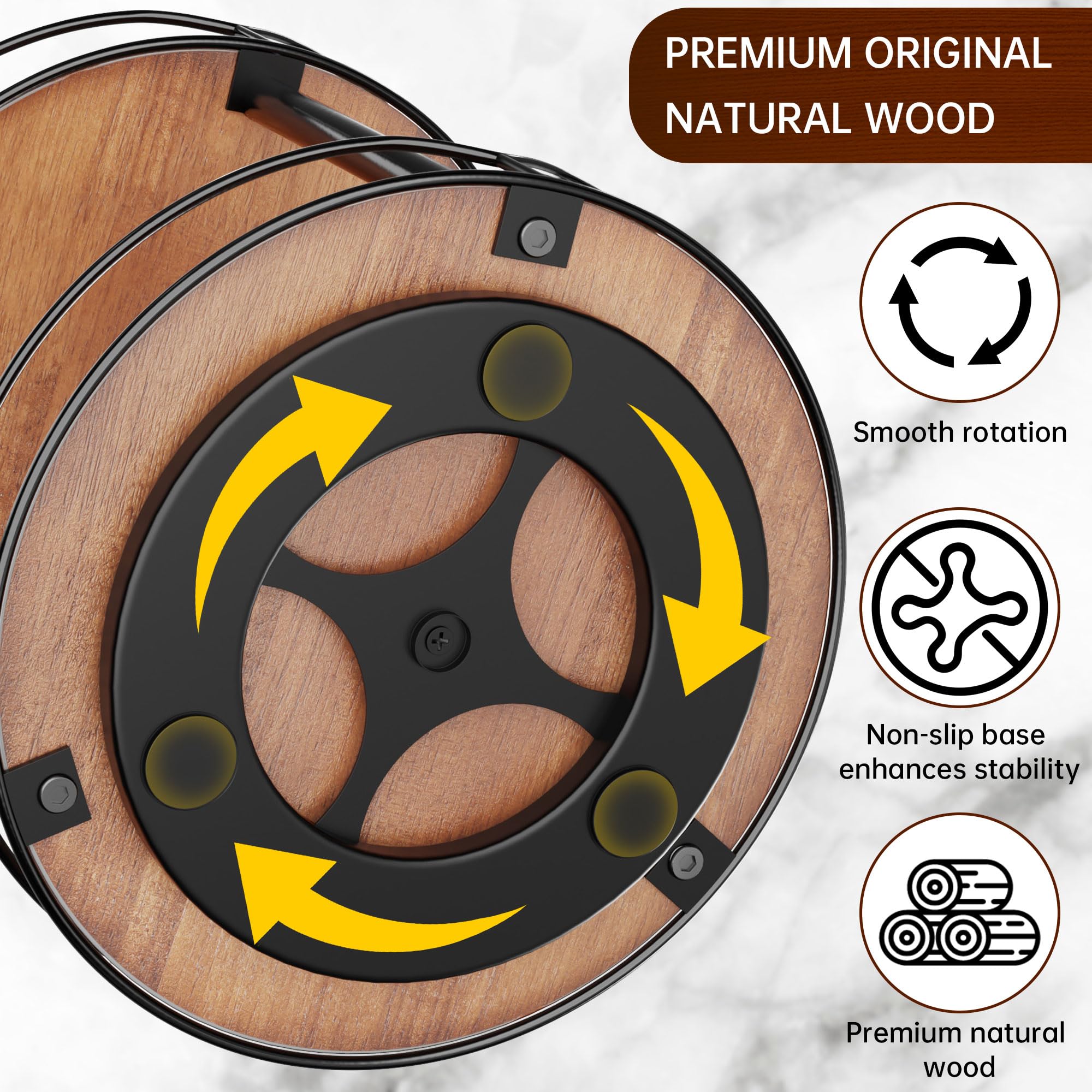 MUTUALUS pantry cabinet turntable declutters shelves with smooth rotation.