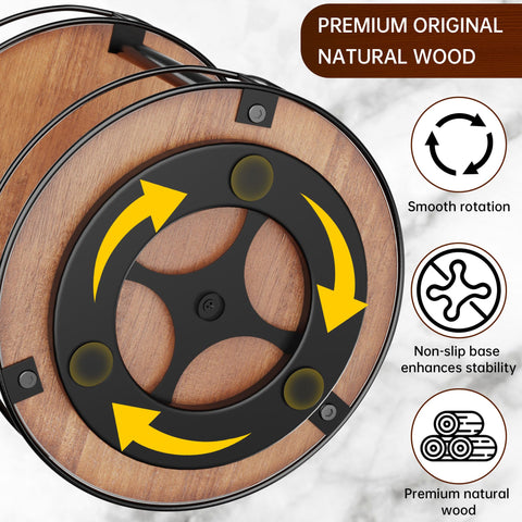 MUTUALUS pantry cabinet turntable declutters shelves with smooth rotation.