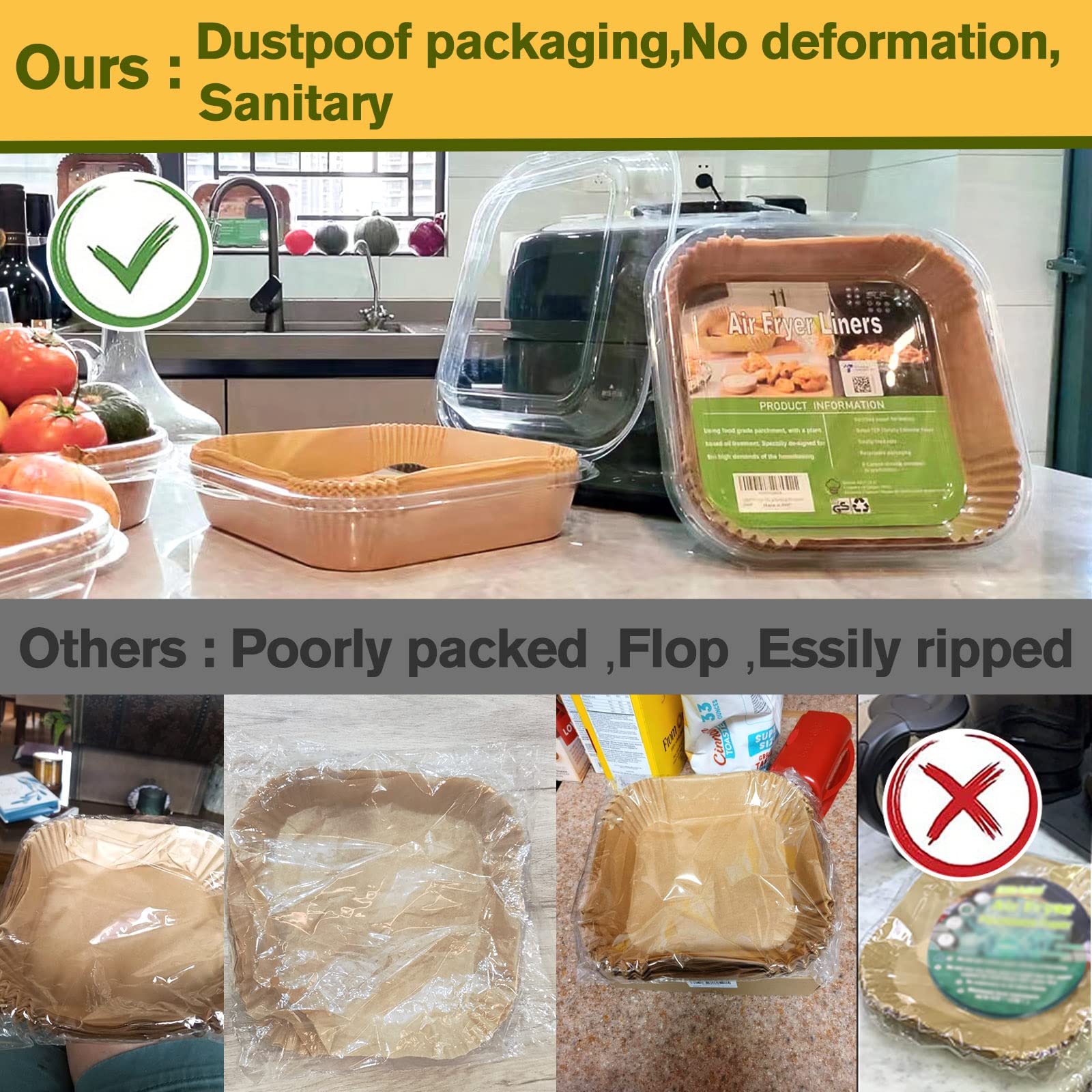 Mutvle 9.5-inch liners provide thorough coverage and keep oven clean.