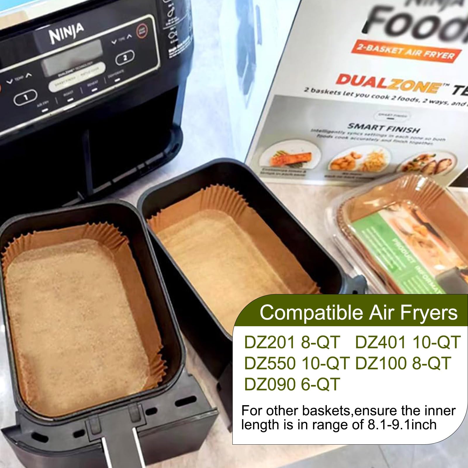 Mutvle disposable parchment liners for air fryers simplify post-cooking cleanup.