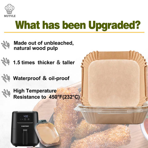 Mutvle Chefman 6qt liners closeup of material shows natural wood pulp.