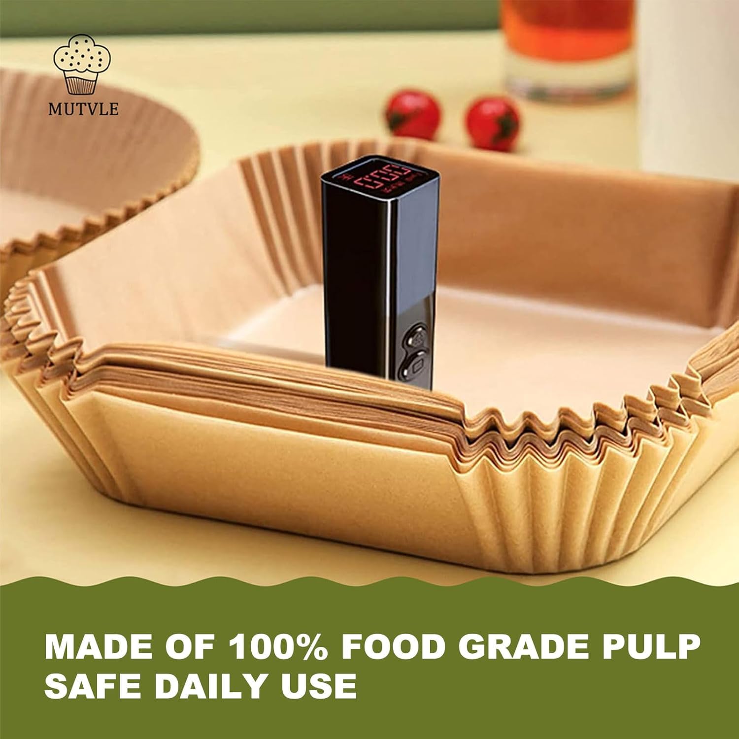Mutvle Chefman 6qt liners oil-proof and non-stick.