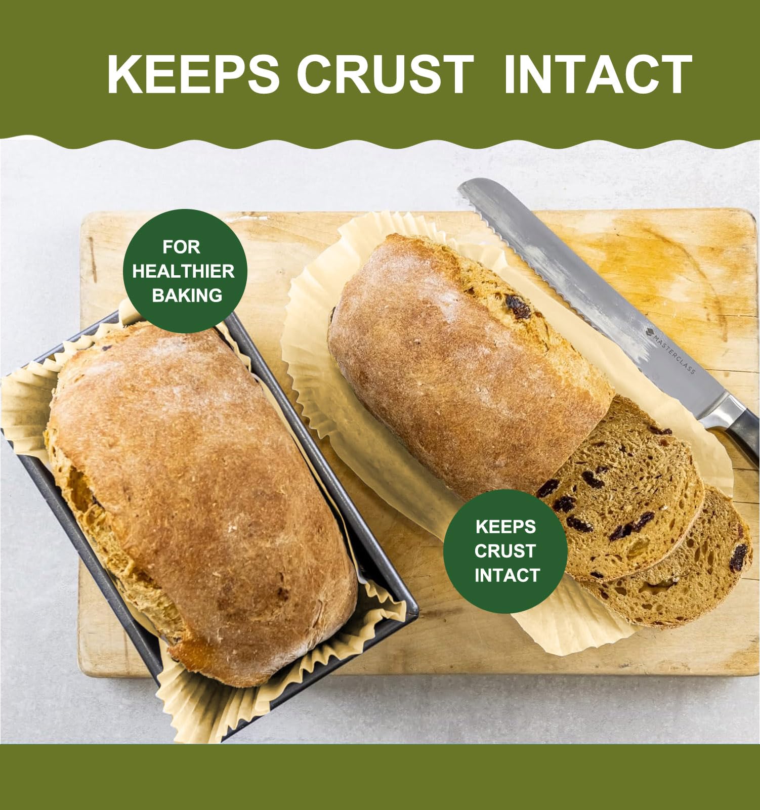 Mutvle parchment paper rated to 450°F for reliable oven use.