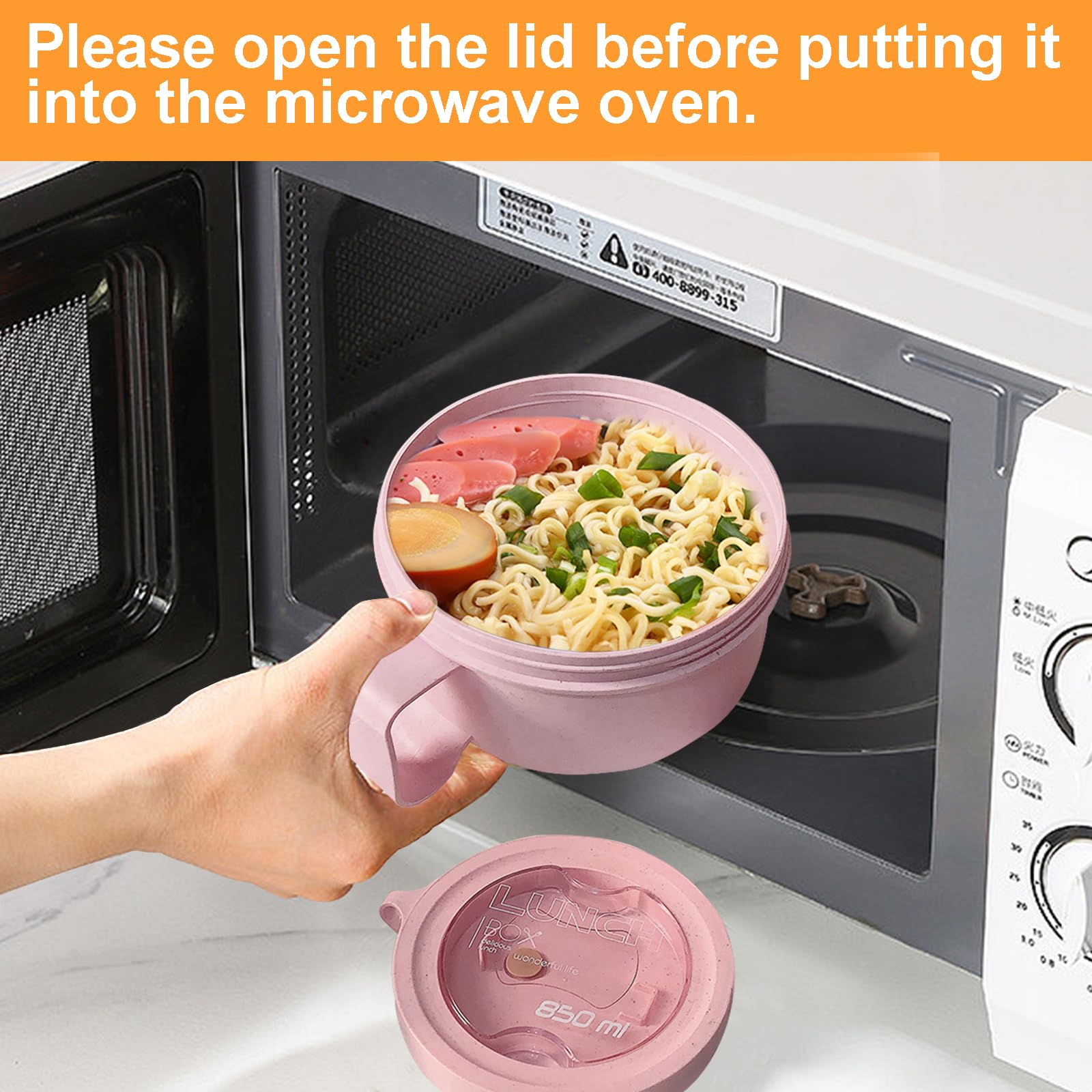 MUUBOOX multi-use pink bowl shown with cereal and salad options