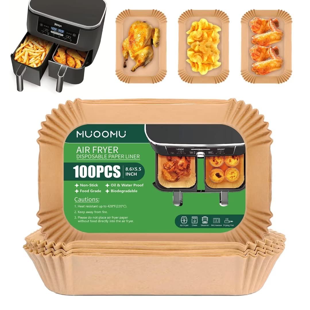 MUOOMU air-fryer liners fit Ninja DZ201/DZ401 for clean baking
