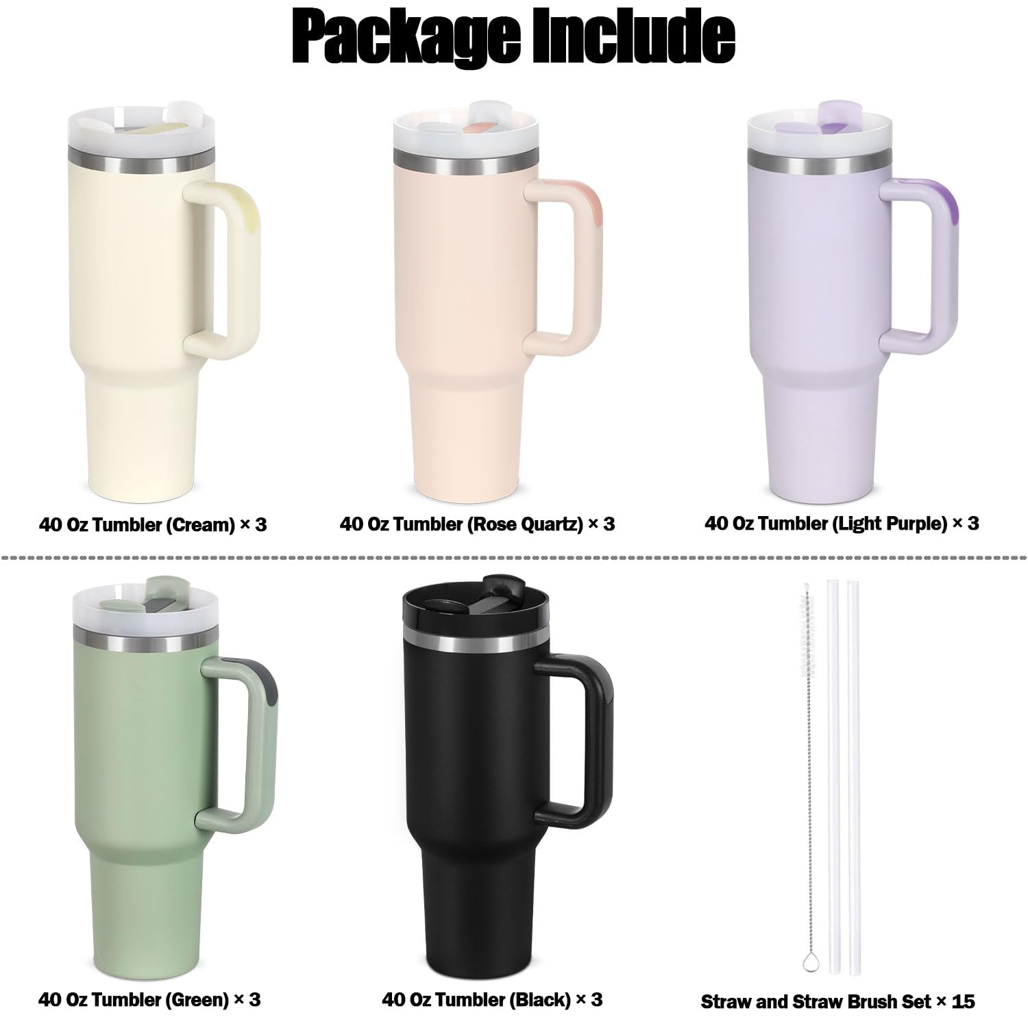 Muwnrol 40oz tumbler with BPA-free lid for safe daily use