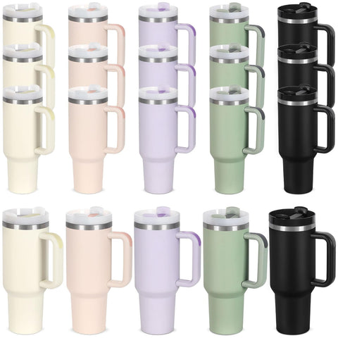 Muwnrol 40oz tumbler with handle and straw for easy on-the-go hydration