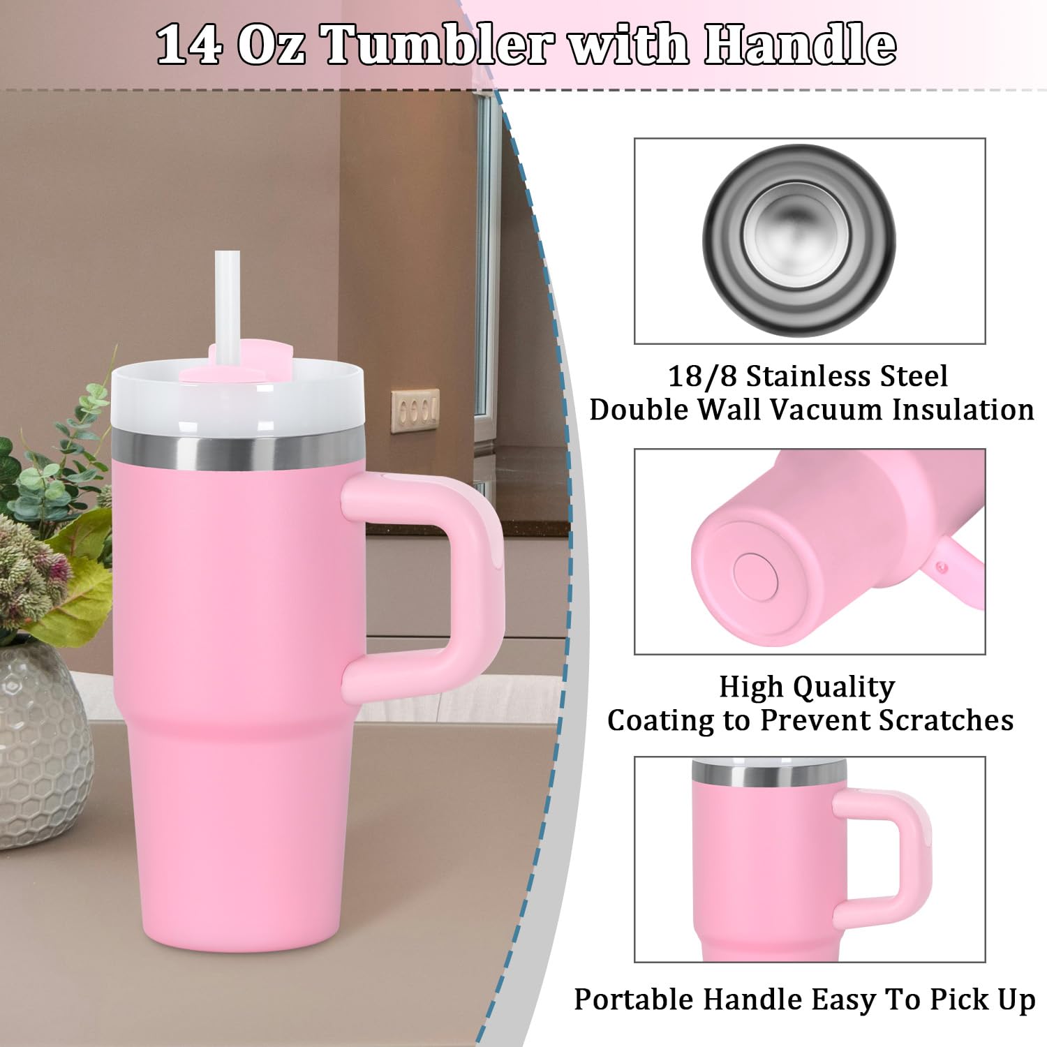 Muwnrol tumbler fits most car cup holders for travel and errands.