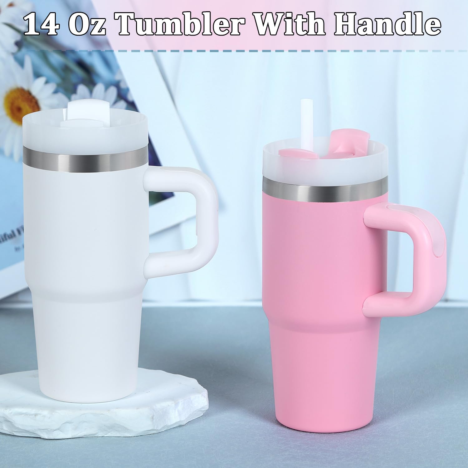 Muwnrol tumbler with straw lid, convenient sip-and-go for busy mornings.