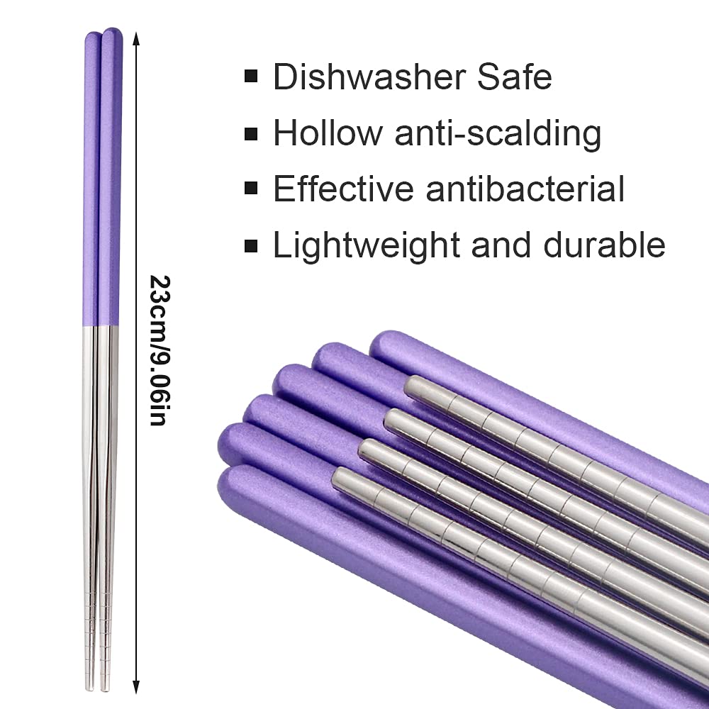 MUYOS hollow-design chopsticks offer cool touch and balanced handling.