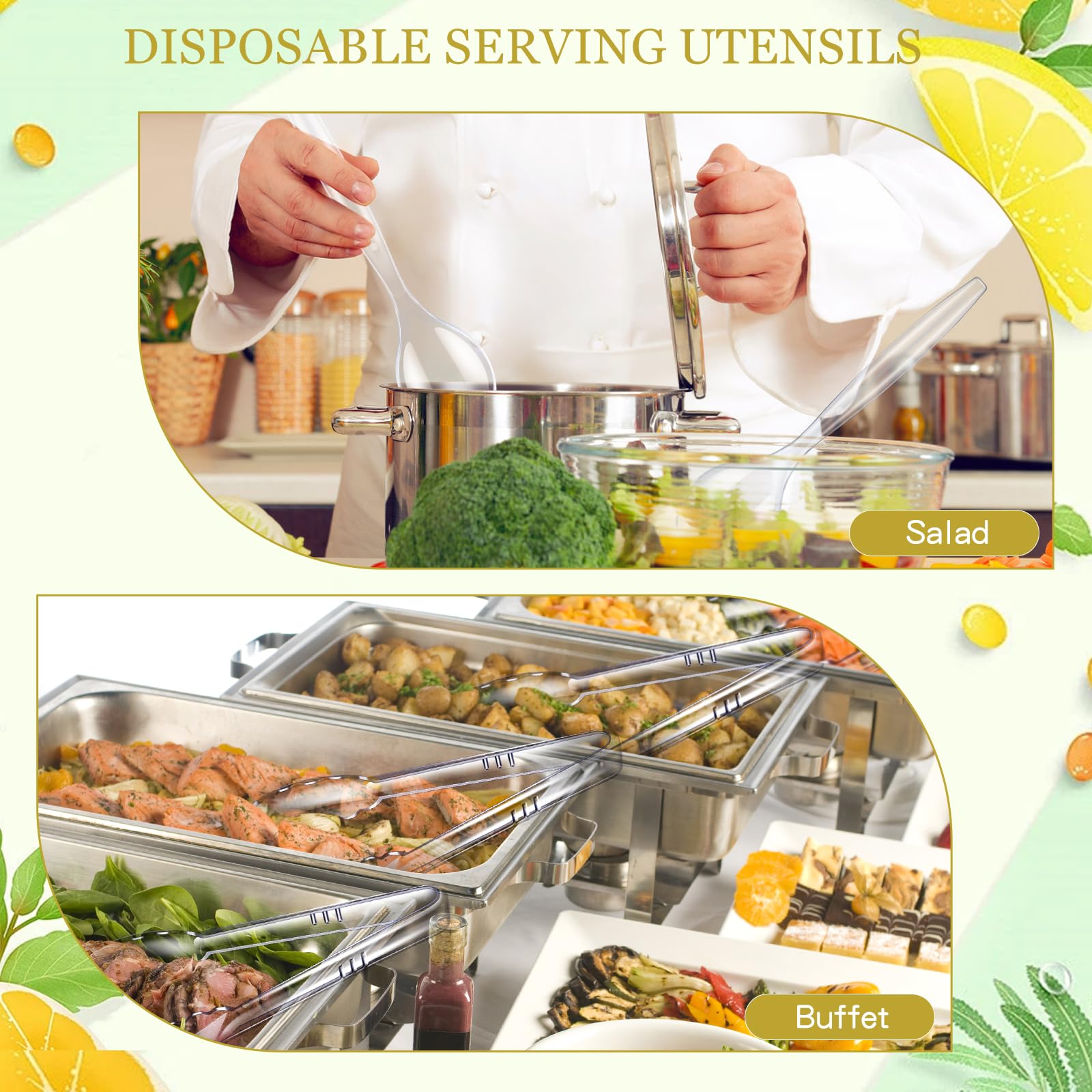 MWELLEWM 10in serving spoons ideal for buffet and family meals
