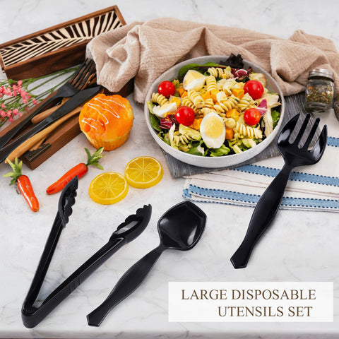 MWELLEWM bulk disposable utensils set, easy cleanup after parties.