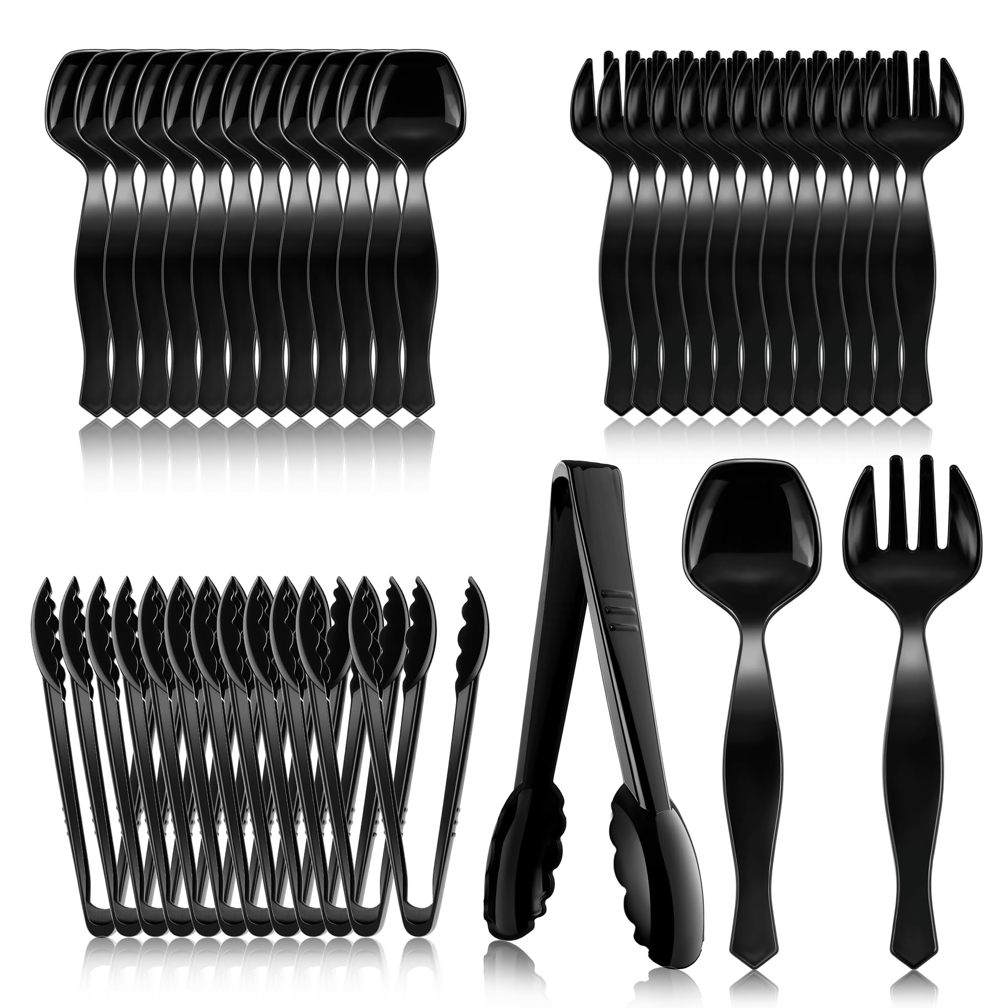 MWELLEWM 36Pcs serving spoons for buffets, sturdy and convenient.