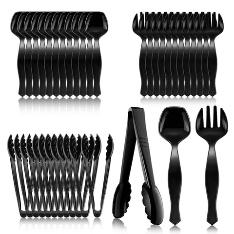 MWELLEWM 36Pcs serving spoons for buffets, sturdy and convenient.