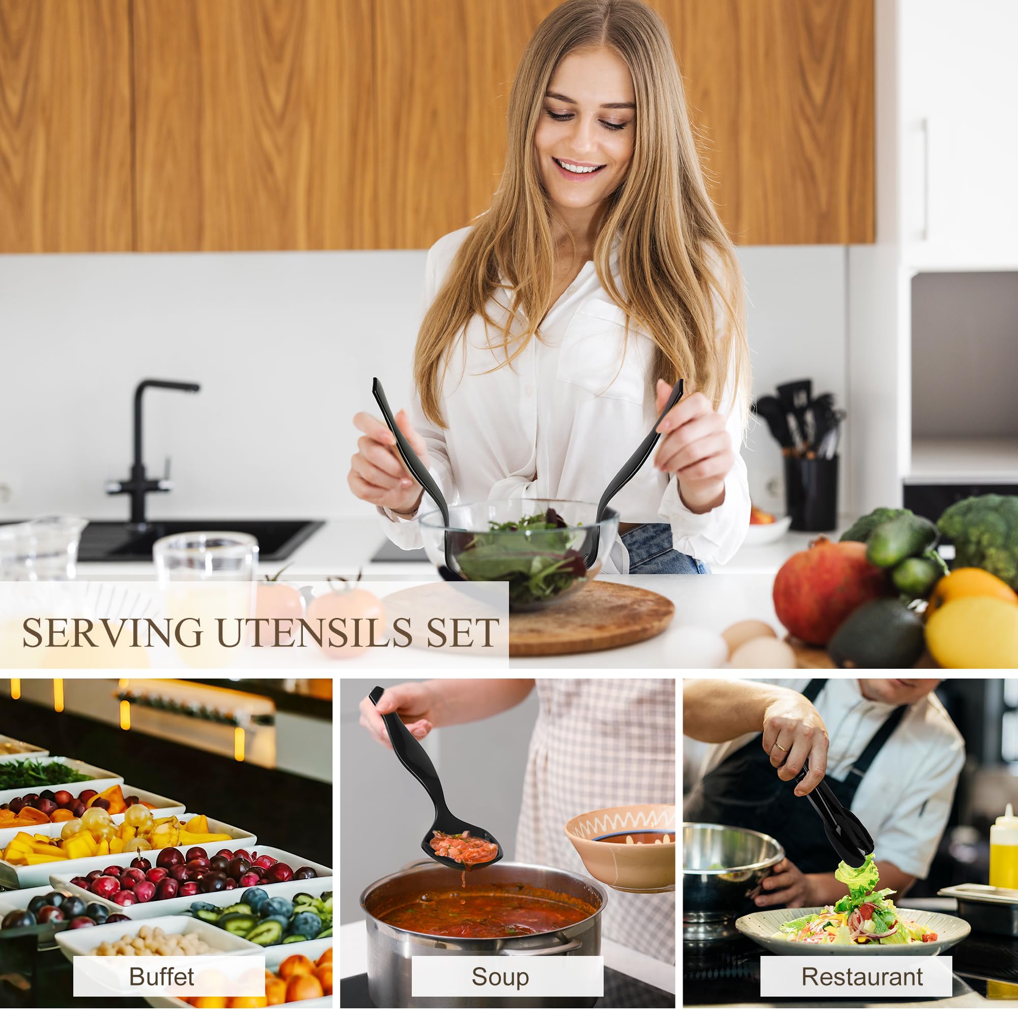 MWELLEWM 72pcs tongs ideal for self-serve trays and salads.