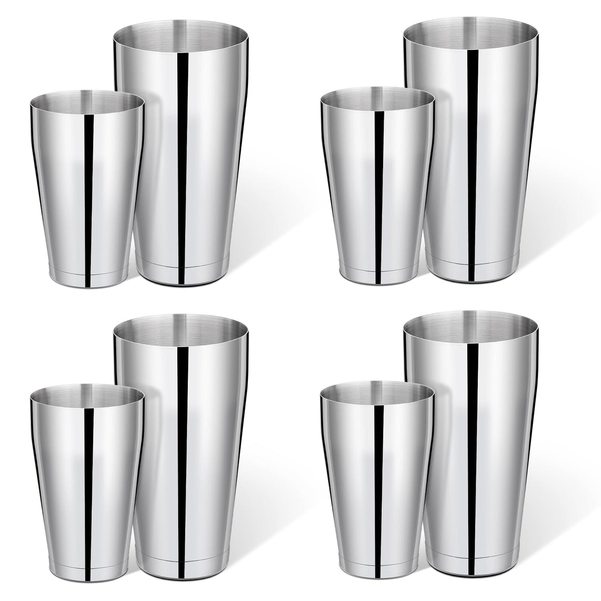 mwellewm 8 Pcs cocktail shaker set on full display for home entertaining