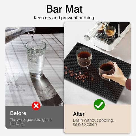 Mwellewm bar mats dishwasher-safe design simplifies cleaning after service