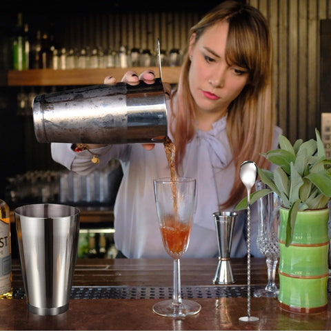 mwellewm cocktail shaker set with bar spoon for precise stirring